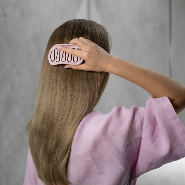 Glov Smooth Glide szczotka do rozczesywania włosów ze słomy pszenicznej Pink