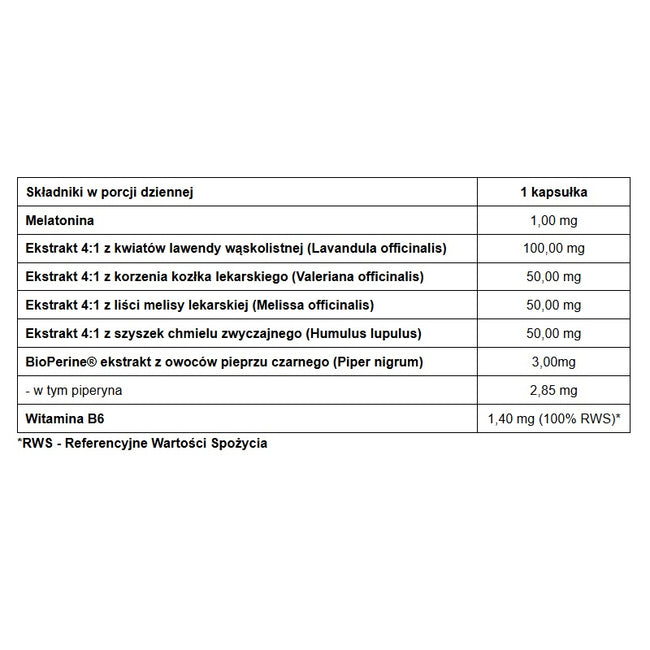 Pharmovit Dreamvit™ spokojny sen suplement diety 60 kapsułek