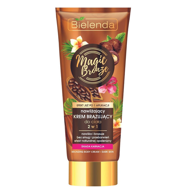 Bielenda Magic Bronze nawilżający krem brązujący do ciała 2w1 ciemna karnacja 200ml