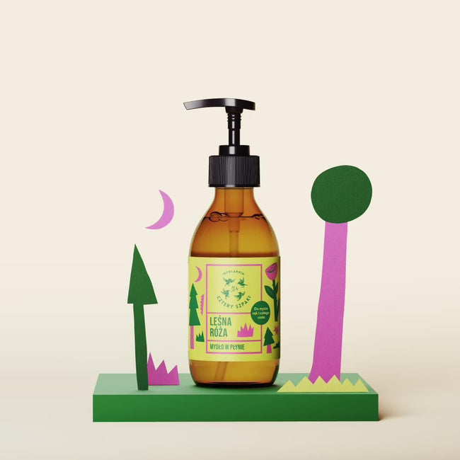 Mydlarnia Cztery Szpaki Naturalne mydło w płynie Leśna Róża 300ml