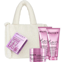 Nuxe Hair Prodigieux zestaw szampon wygładzający 200ml + odżywka wygładzająca 200ml + 3-minutowa maska do włosów 200ml