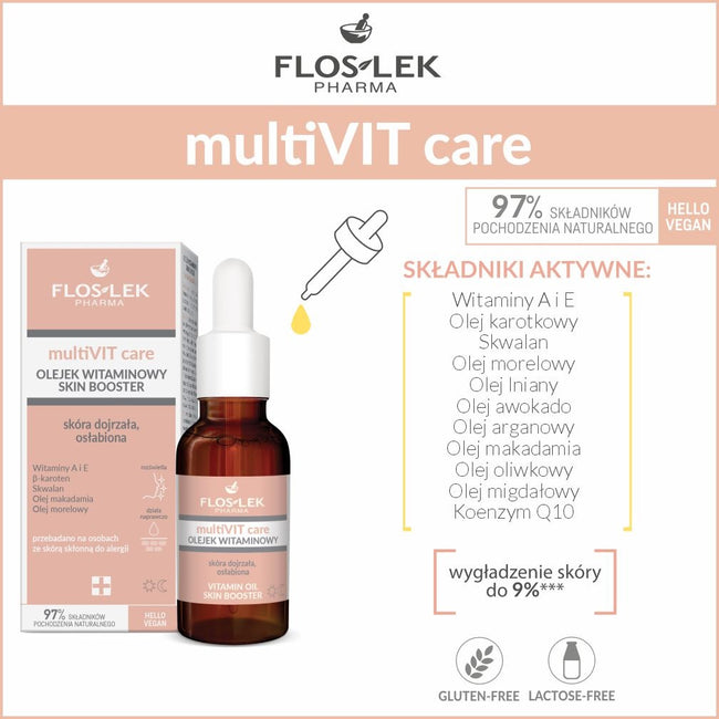 Floslek multiVIT care olejek witaminowy skin booster 30ml