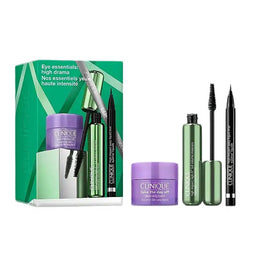 Clinique Eye Essentials: High Drama zestaw tusz do rzęs 10ml + eyeliner w płynie 0.34g + balsam oczyszczający 15ml