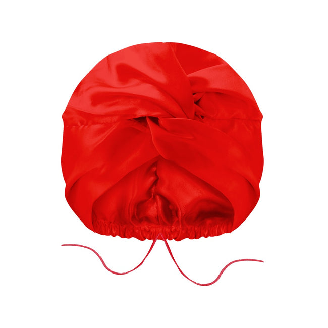 Glov Dwuwarstwowy satynowy czepek do spania Red