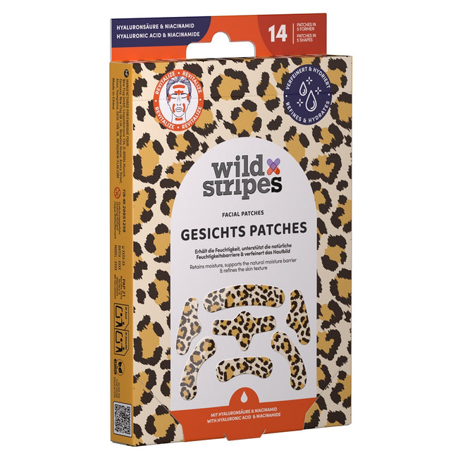 Wild Stripes Facial Patches plastry hydrokoloidowe z kwasem hialuronowym i niacynamidem Leo 14szt.
