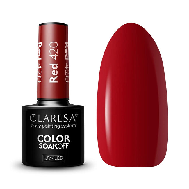 Claresa Color Soak Off UV/LED Red lakier hybrydowy 5g