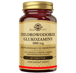 Solgar Chlorowodorek glukozaminy 1000 mg suplement diety 60 tabletek