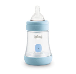 Chicco Perfect5 butelka antykolkowa ze smoczkiem silikonowym przepływ wolny 0m+ Boy 150ml