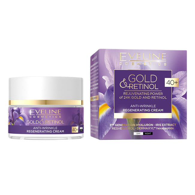 Eveline Cosmetics Gold&Retinol przeciwzmarszczkowy krem regenerujący 40+ 50ml