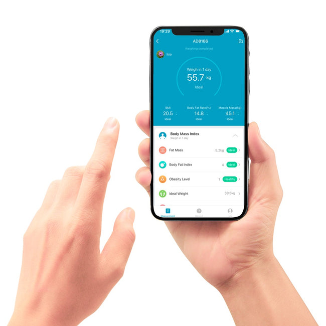 Adler Smart waga łazienkowa analityczna AD 8186 Biała