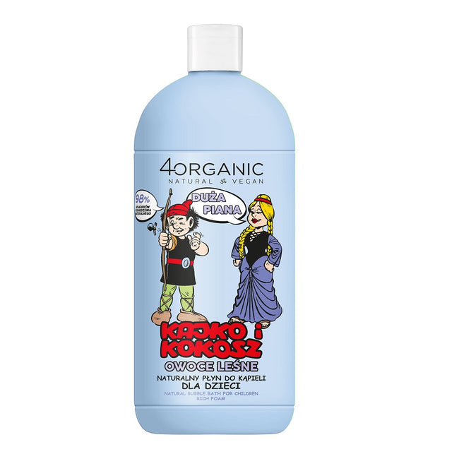 4organic Kajko i Kokosz naturalny płyn do kąpieli dla dzieci Duża Piana 500ml