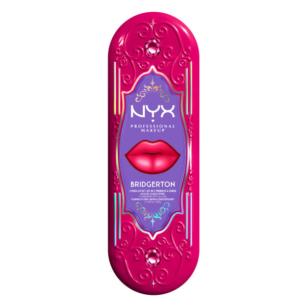 NYX Professional MakeUp Bridgerton Royal Treasures 2-Piece Lip Kit zestaw błyszczyk i konturówka