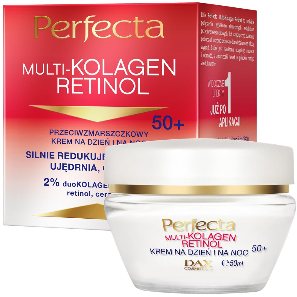 Крем для лица Perfecta Multi-Kolagen Retinol 50+, против морщин, с ретинолом, 50 мл