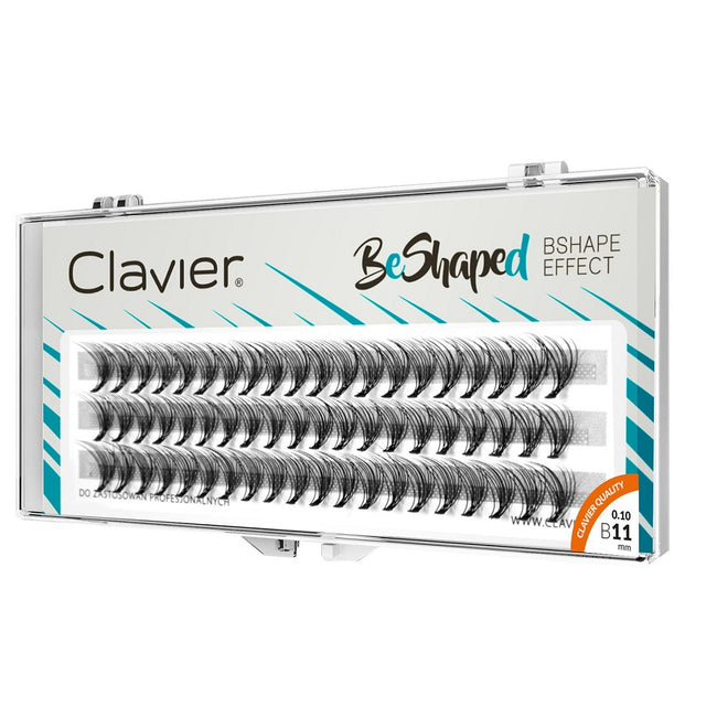 Clavier BeShaped jedwabne kępki rzęs skręt B 10D