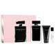 Narciso Rodriguez For Her zestaw woda toaletowa spray 100ml + balsam do ciała 50ml + woda toaletowa spray 10ml