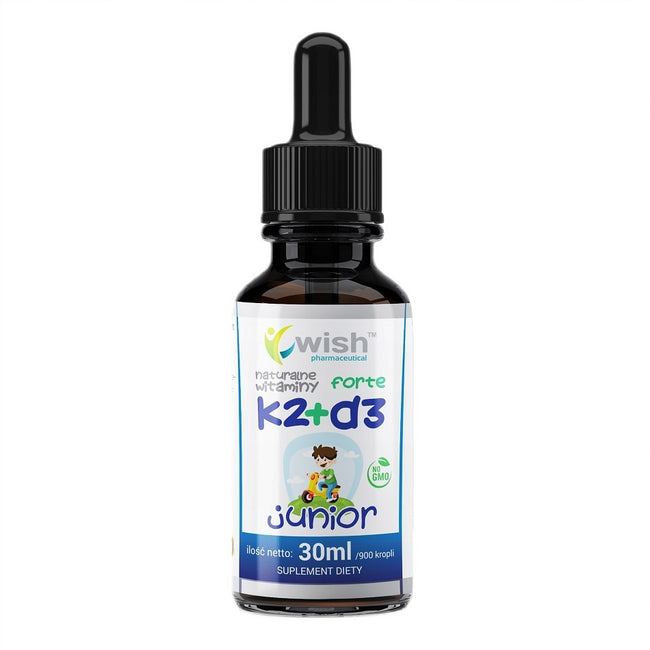 WISH Pharmaceutical Naturalna Witamina K2 + D3 Forte Junior suplement diety w kroplach 30ml