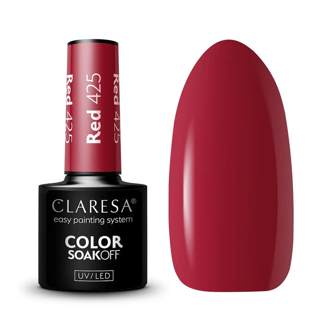 Claresa Color Soak Off UV/LED Red lakier hybrydowy 5g
