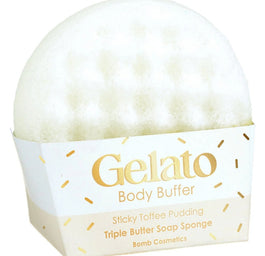 Bomb Cosmetics Gelato Body Buffer gąbka do mycia ciała Sticky Toffee Pudding 200g