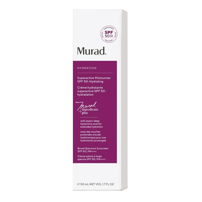 Murad Superactive Moisturizer SPF50: Hydrating nawilżający krem do twarzy 50ml