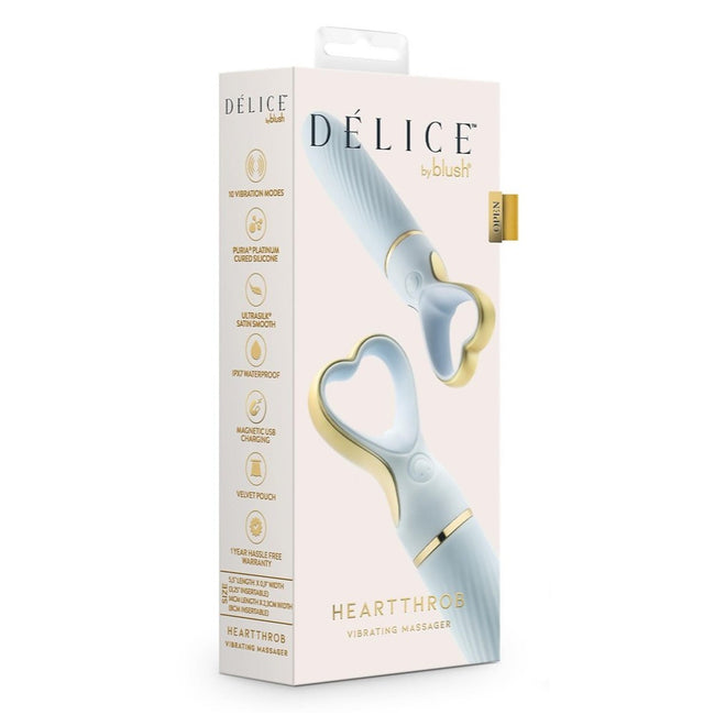 Blush Delice Heartthrob Silicone Bullet Vibrator wibrator z rączką w kształcie serca Something Blue