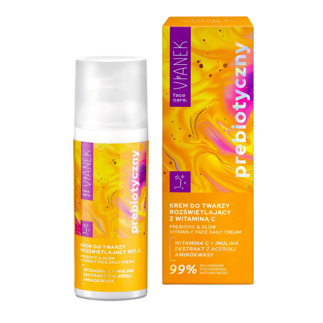 VIANEK Prebiotyczny krem do twarzy rozświetlający z witaminą C 50ml