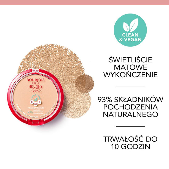 Bourjois Healthy Mix Clean wegański puder matujący