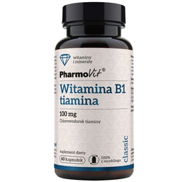 Pharmovit Witamina B1 tiamina 100 mg suplement diety 60 kapsułek