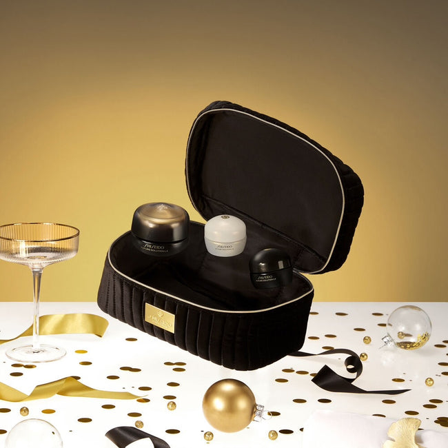 Shiseido Beauty Longevity Ritual For Eyes zestaw krem do okolic oczu i ust 17ml + krem na dzień 15ml + krem do twarzy 15ml + kosmetyczka