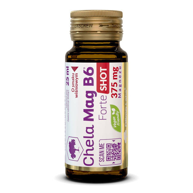 Olimp Labs Chela-Mag B6 Forte Shot suplement diety smak wiśniowy 25ml