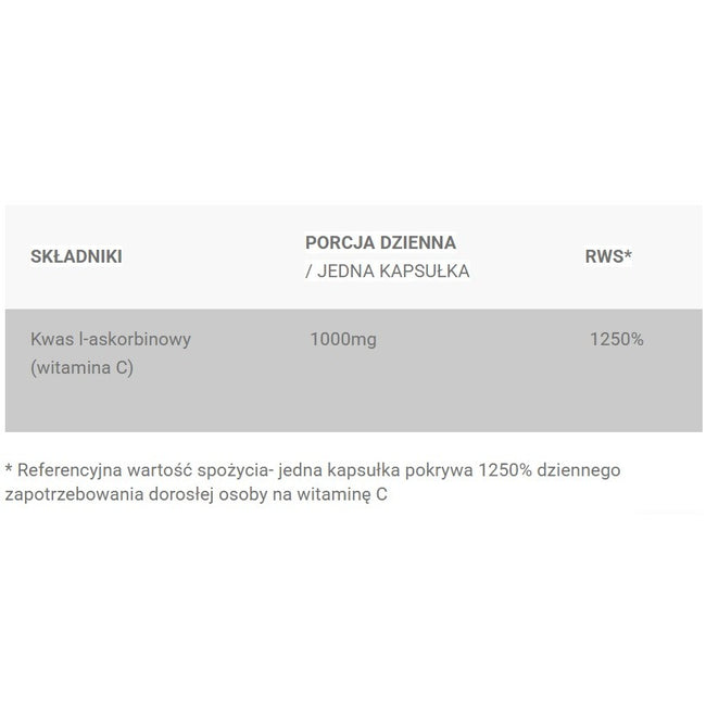 Progress Labs Witamina C 1000mg suplement diety 120 kapsułek