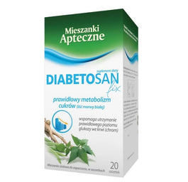 Zielnik Apteczny Diabetosan Fix prawidłowy metabolizm cukrów suplement diety w formie herbatki ziołowej 20 saszetek