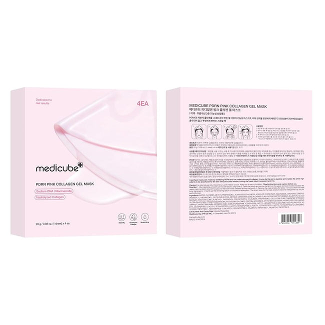 Medicube PDRN Pink Collagen Gel Mask kolagenowa maska do twarzy 4x28g