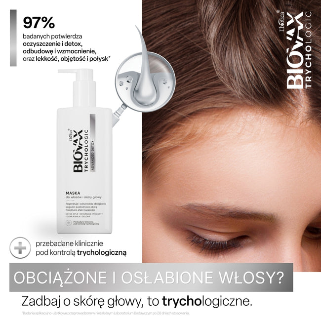 BIOVAX Trychologic Advanced Detox maska do włosów i skóry głowy 200ml