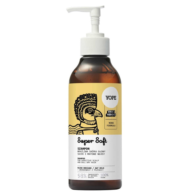 Yope Super Soft naturalny szampon do włosów suchych 300ml