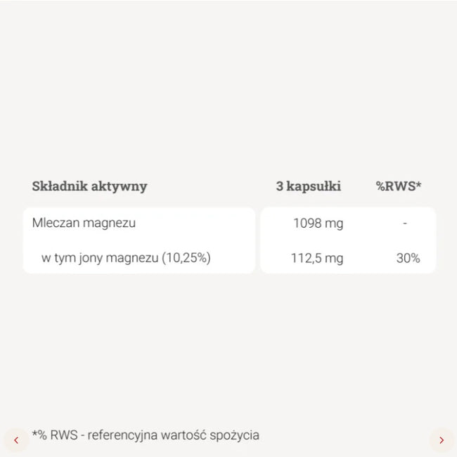 Yango Mleczan magnezu suplement diety 90 kapsułek