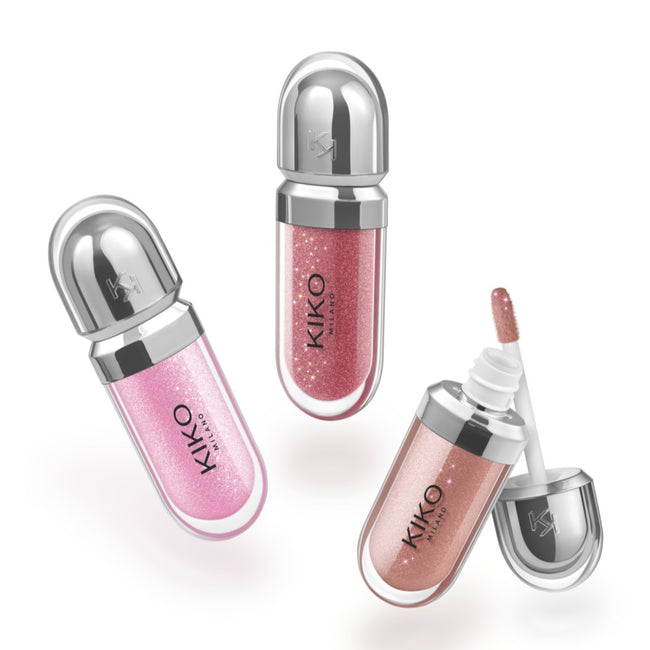 KIKO Milano Glossy Lip Set Mini zestaw trzech nawilżających błyszczyków do ust z efektem objętości 3D 3x3.5ml