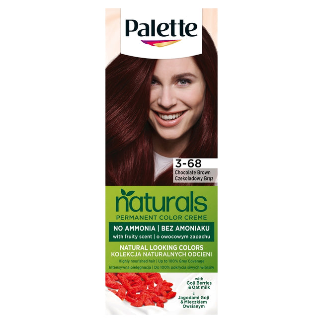 Palette Permanent Naturals Color Creme farba do włosów trwale koloryzująca 868/ 3-68 Czekoladowy Brąz