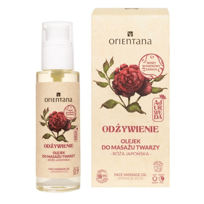 ORIENTANA Odżywienie olejek do masażu twarzy Róża Japońska 30ml