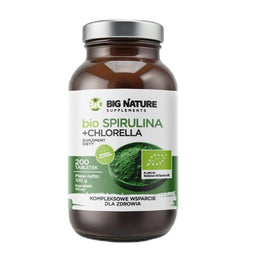 Big Nature Bio Spirulina + Chlorella suplement diety 200 tabletek