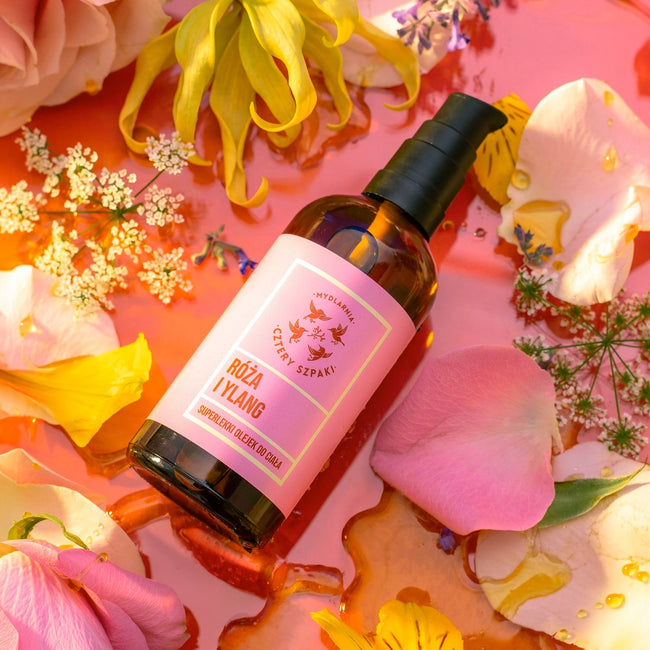 Mydlarnia Cztery Szpaki Róża i Ylang superlekki olejek do ciała 100ml