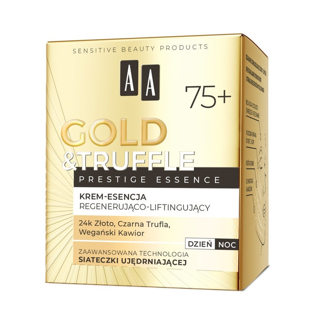 AA Gold & Truffles Prestige Essence 75+ regenerująco-liftingujący krem-esencja 50ml