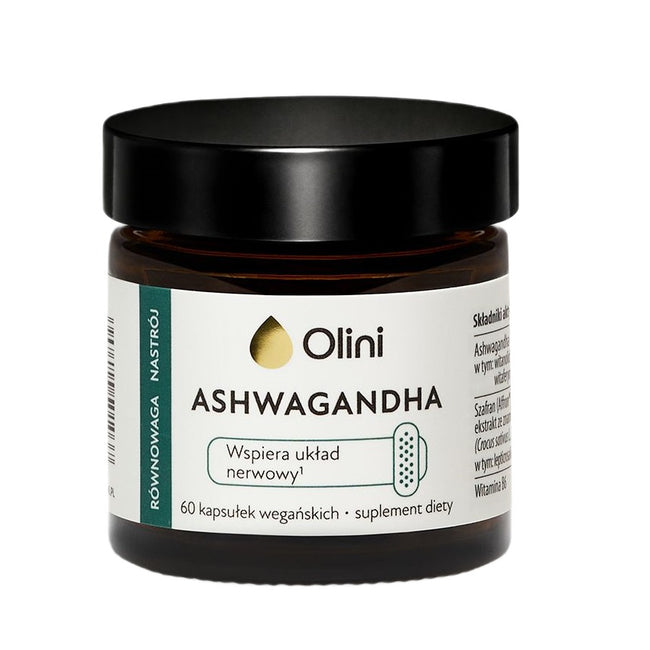 Olini Ashwagandha suplement diety 60 kapsułek wegańskich