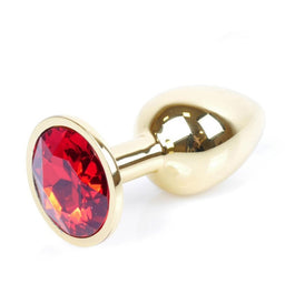 MyLove Butt Plug Collection Jewellery Gold metalowy korek analny Red