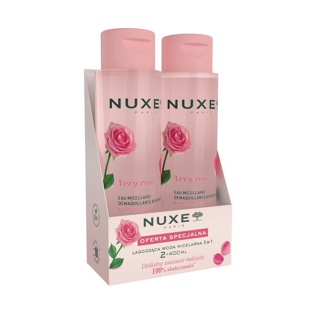Nuxe Very Rose łagodząca woda micelarna 2x400ml