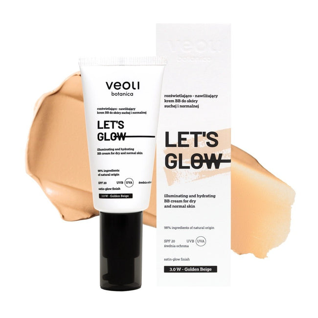 Veoli Botanica Let's Glow rozświetlająco-nawilżający krem BB do skóry suchej i normalnej
