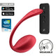Satisfyer Shiny Petal wibrujące jajko z pilotem Red