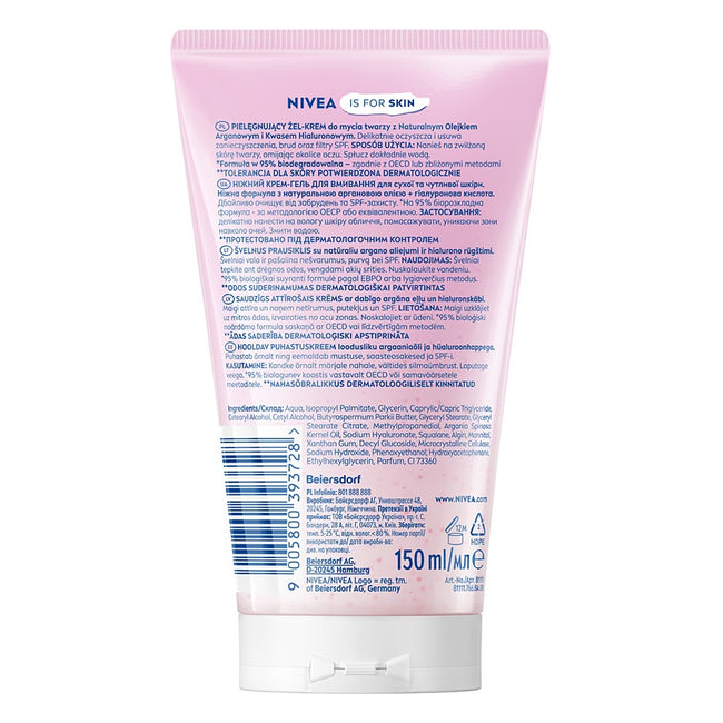 Nivea Pielęgnujący żel-krem do mycia twarzy cera sucha i wrażliwa 150ml