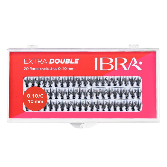 Ibra Kępki sztucznych rzęs Extra Double Knot-Free C 0.10-10mm