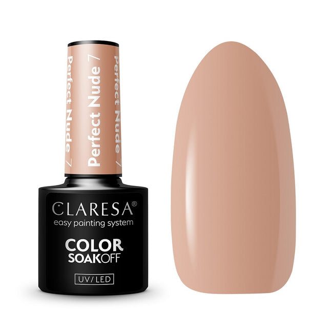 Claresa Color Soak Off UV/LED Perfect Nude lakier hybrydowy