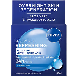 Nivea Night Cream Refreshing odświeżający krem do twarzy na noc 50ml